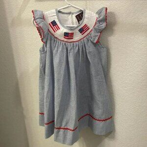 Lil Cactus Smocked Flag Dress